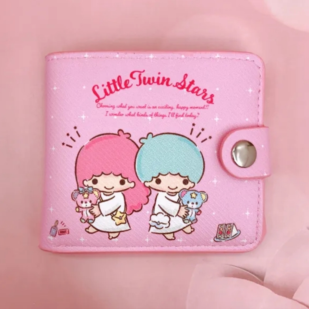 LITTLE TWIN STARS Bi-fold Wallet - Vegan Leather (priced for one)